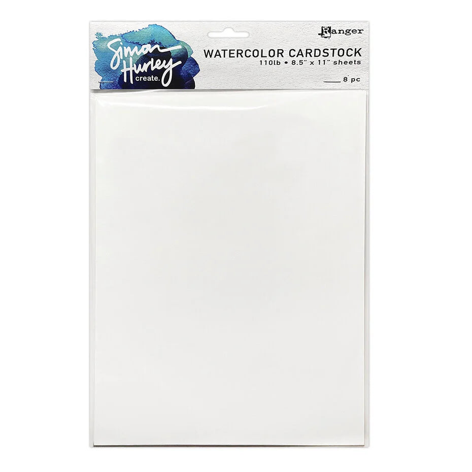 Ranger Simon Hurley create. Smooth Watercolor Cardstock (8pcs) (HUA91868)