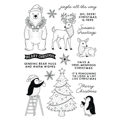 Spellbinders Polar Friends Stamp & Die Bundle by Simon Hurley
