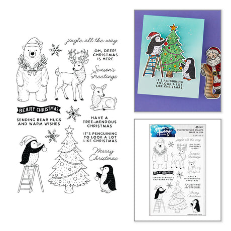 Spellbinders Polar Friends Stamp & Die Bundle by Simon Hurley