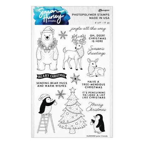 Spellbinders Polar Friends Stamp & Die Bundle by Simon Hurley