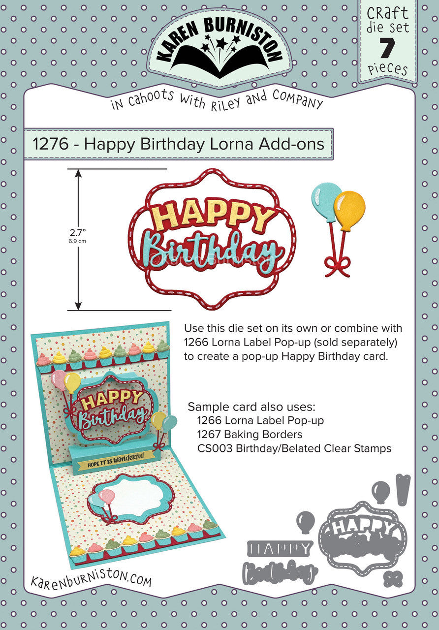 Karen Burniston Happy Birthday Lorna Add-ons 1276