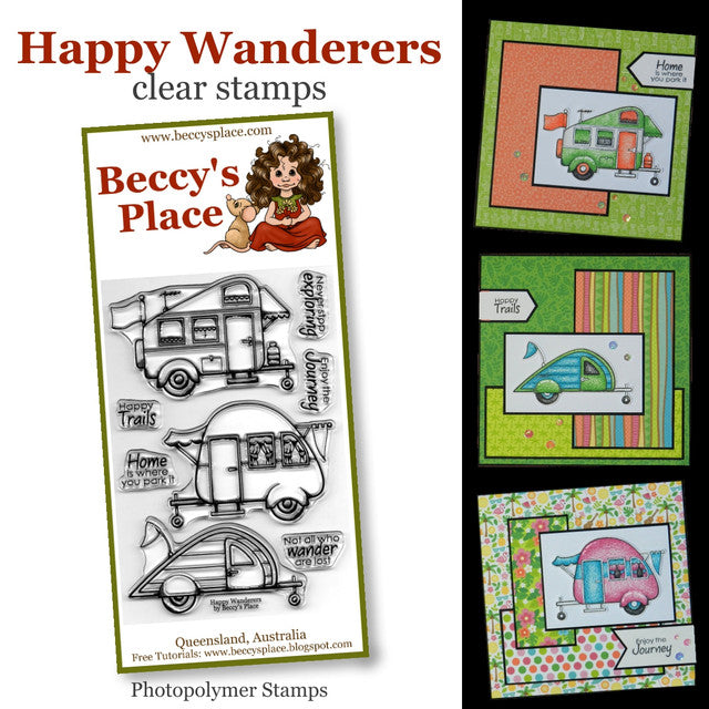 Beccy's Place Happy Wanderers clear stamp set