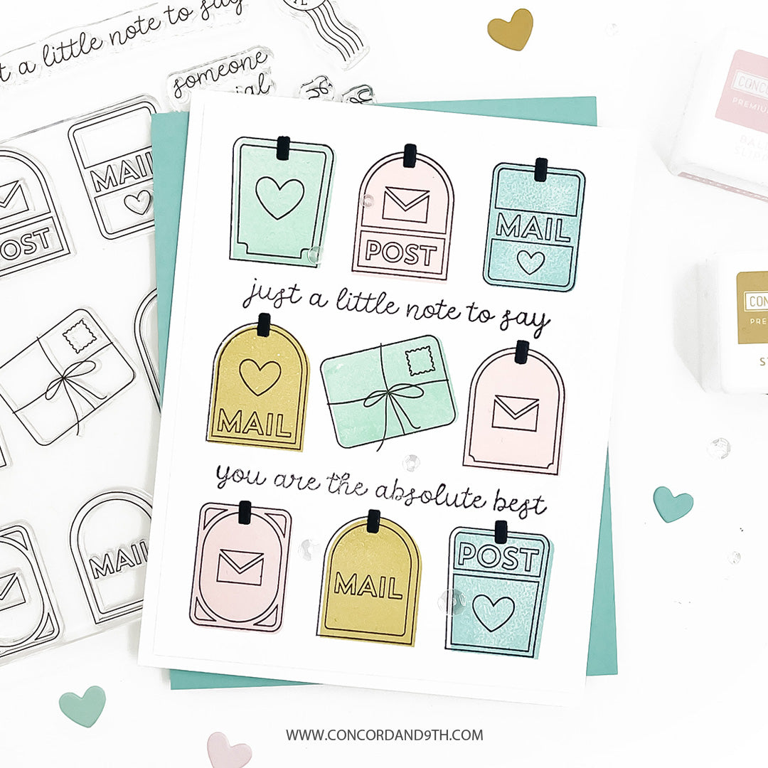 Concord & 9th Happy Mail Embossing Folder (4.75 x 6)