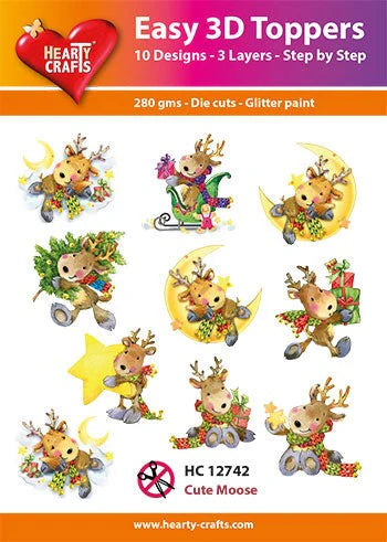 Hearty Crafts Easy 3D - Cute Moose HC12742