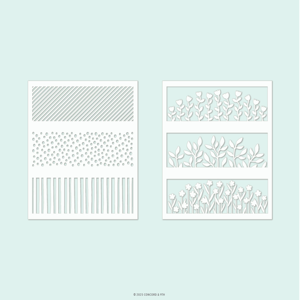 Concord & 9th Hillside Stencil Set (2 qty; 4.75 x 6)