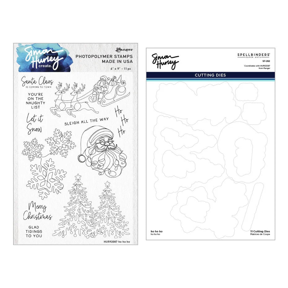 Spellbinders Ho Ho Ho Stamp & Die Bundle (BD-0999)