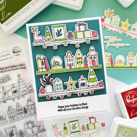 Pinkfresh Studio Holiday Treasures stamp die stencil Bundle