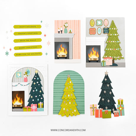 Concord & 9th Holiday Home Stamp Set (4 x 8) & Die Bundle