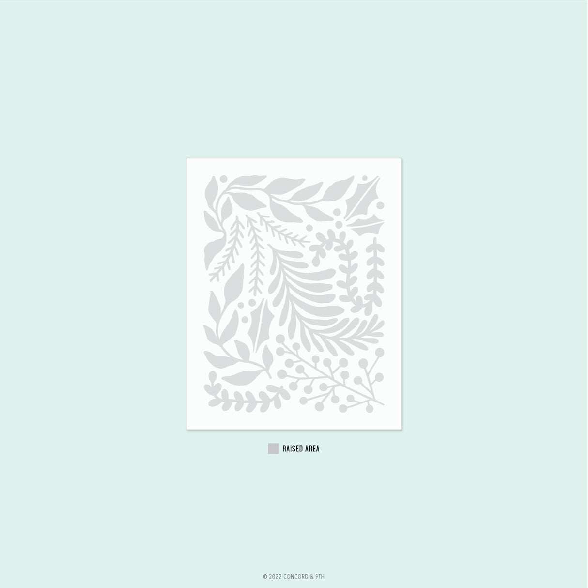 Concord & 9th Holiday Sprigs Embossing Folder