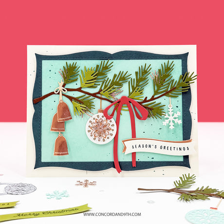 Concord & 9th Holiday Trimmings Stamp Set (3 x 4) & Die Bundle