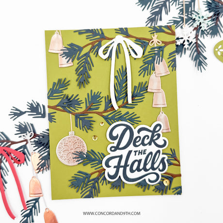 Concord & 9th Holiday Trimmings Stamp Set (3 x 4) & Die Bundle