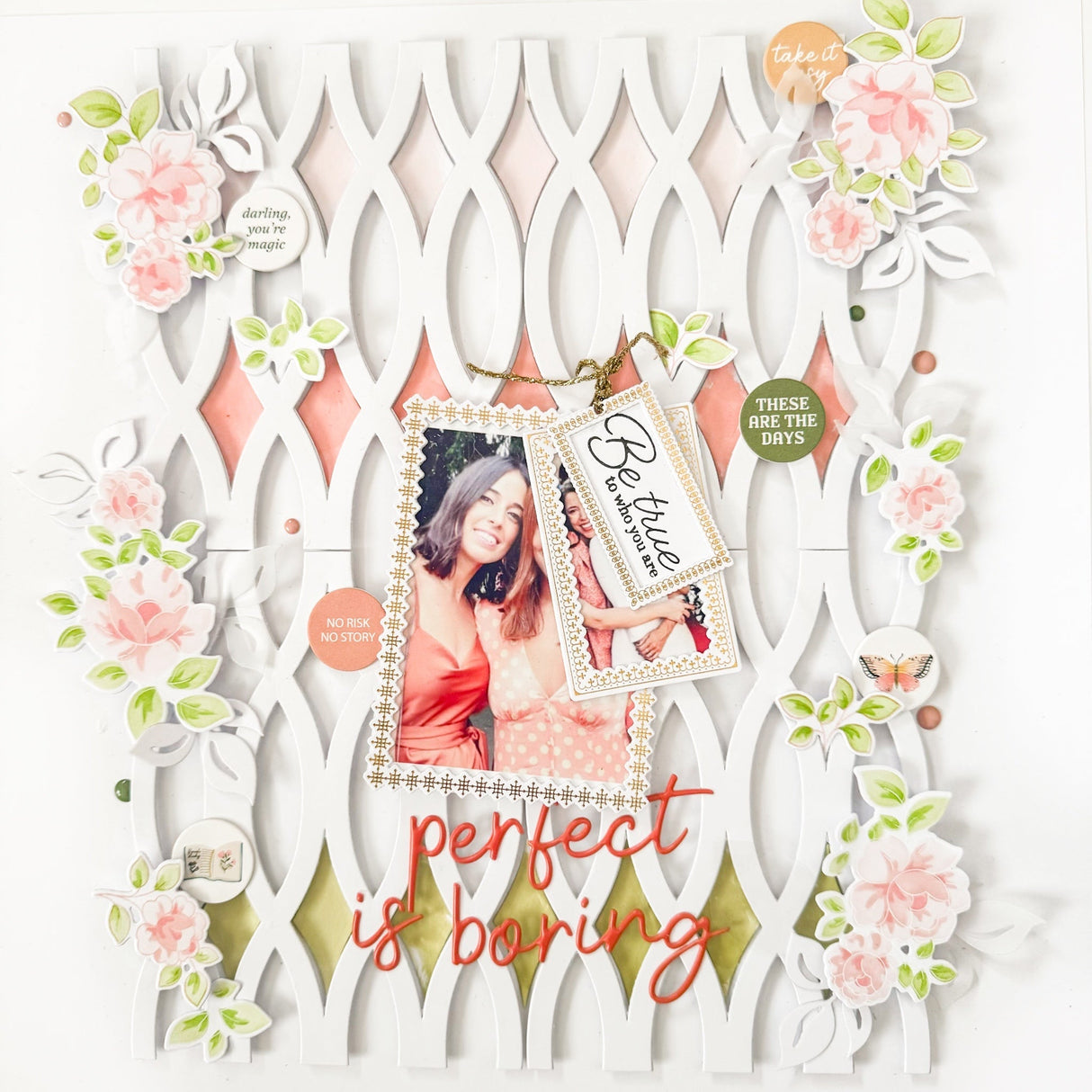 Pinkfresh Studio Twist Pattern press plate / Die Bundle