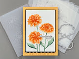 Gina K Designs BUNDLE- Sensational Zinnias 3D Embossing Folder, Die and Stencil