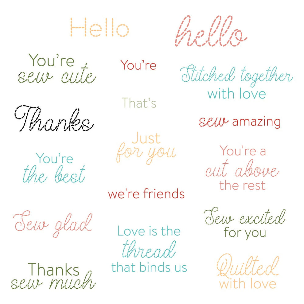 Honey Bee Stamps Sew Glad - 4x6 Photopolymer Stamp Set / Die bundle