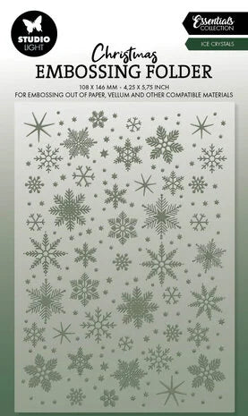 Studio Light Ice Crystals Christmas Essentials Embossing Folder (SL-ES-EMB21)