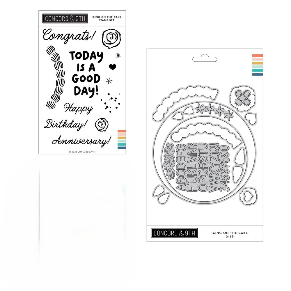 Concord & 9th Icing on the Cake Stamp Set & Die Bundle