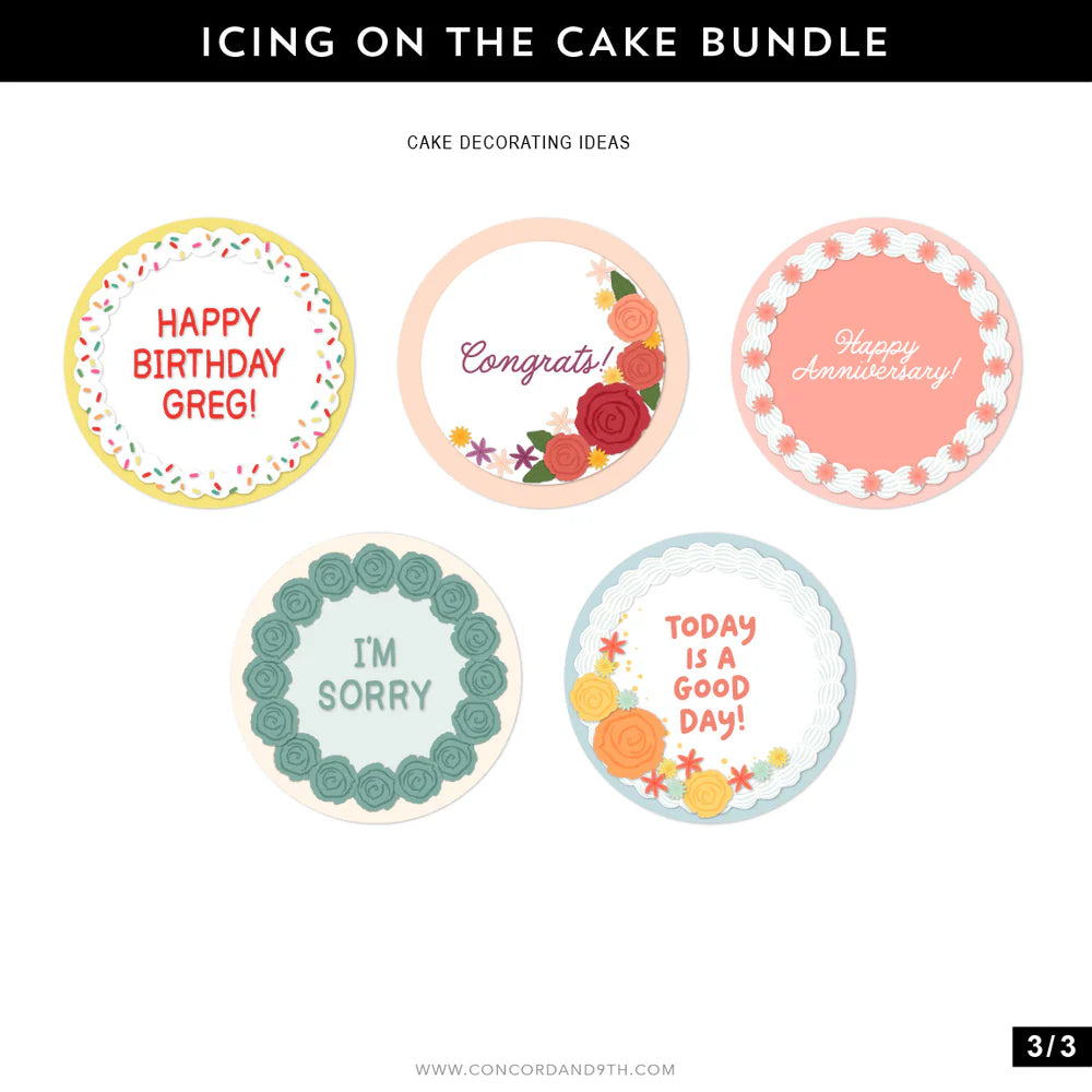 Concord & 9th Icing on the Cake Embossing Folder
