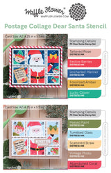 Waffle Flower Crafts Postage Collage Dear Santa Stencil