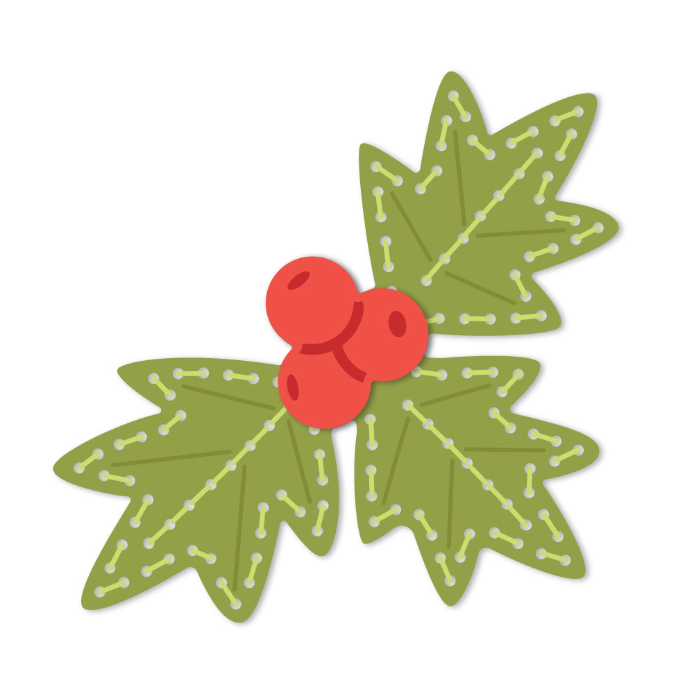 Honey Bee Stamps In Stitches: Holly - Honey Cuts - Stand-Alone Dies