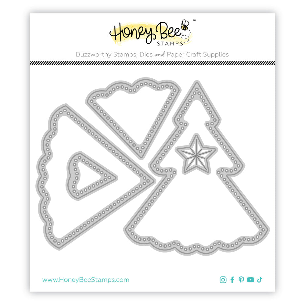 Honey Bee Stamps In Stitches: Christmas Tree - Honey Cuts - Stand-Alone Dies