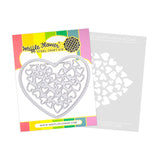 Waffle Flower Craft Inlaid Hearts Die-n-stencil