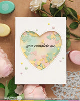 Waffle Flower Craft Inlaid Hearts Die-n-stencil