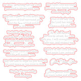 Honey Bee Stamps Inside Sentiments: God's Love - 6"x 6" Stamp Set die bundle