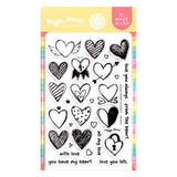 Waffle Flower Craft Inside Accents - Hearts Stamp Set