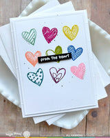 Waffle Flower Craft Inside Accents - Hearts Stamp Set