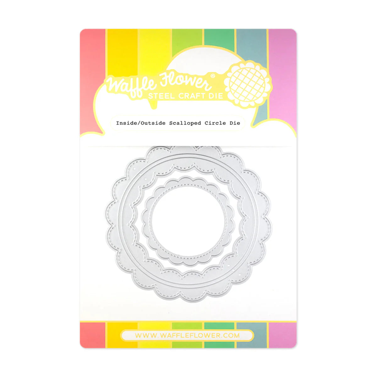 Waffle Flower Crafts Inside/Outside Scalloped Circle Die