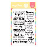 Waffle Flower Crafts Inside Sentiments Book Lover Stamp Set