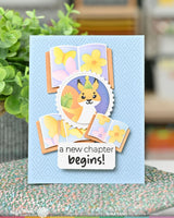 Waffle Flower Crafts Inside Sentiments Book Lover Stamp Set