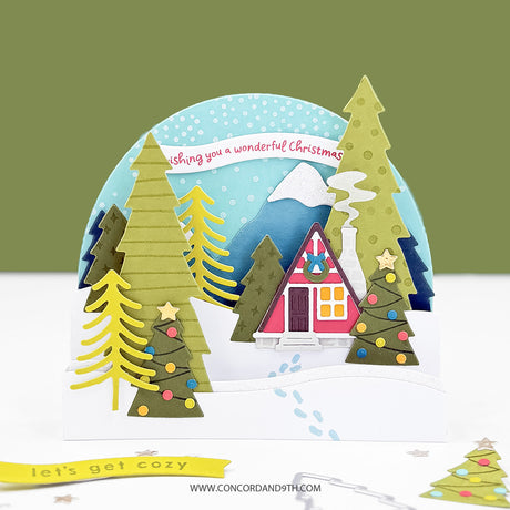 Concord & 9th Into the Woods Stamp Set (4 x 8) & Die Bundle