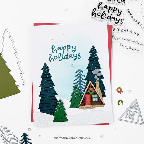 Concord & 9th Into the Woods Stamp Set (4 x 8) & Die Bundle