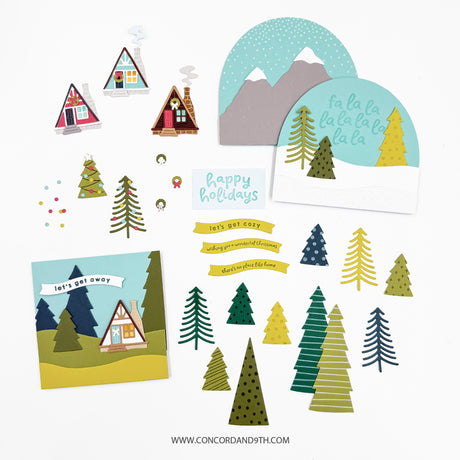Concord & 9th Into the Woods Stamp Set (4 x 8) & Die Bundle