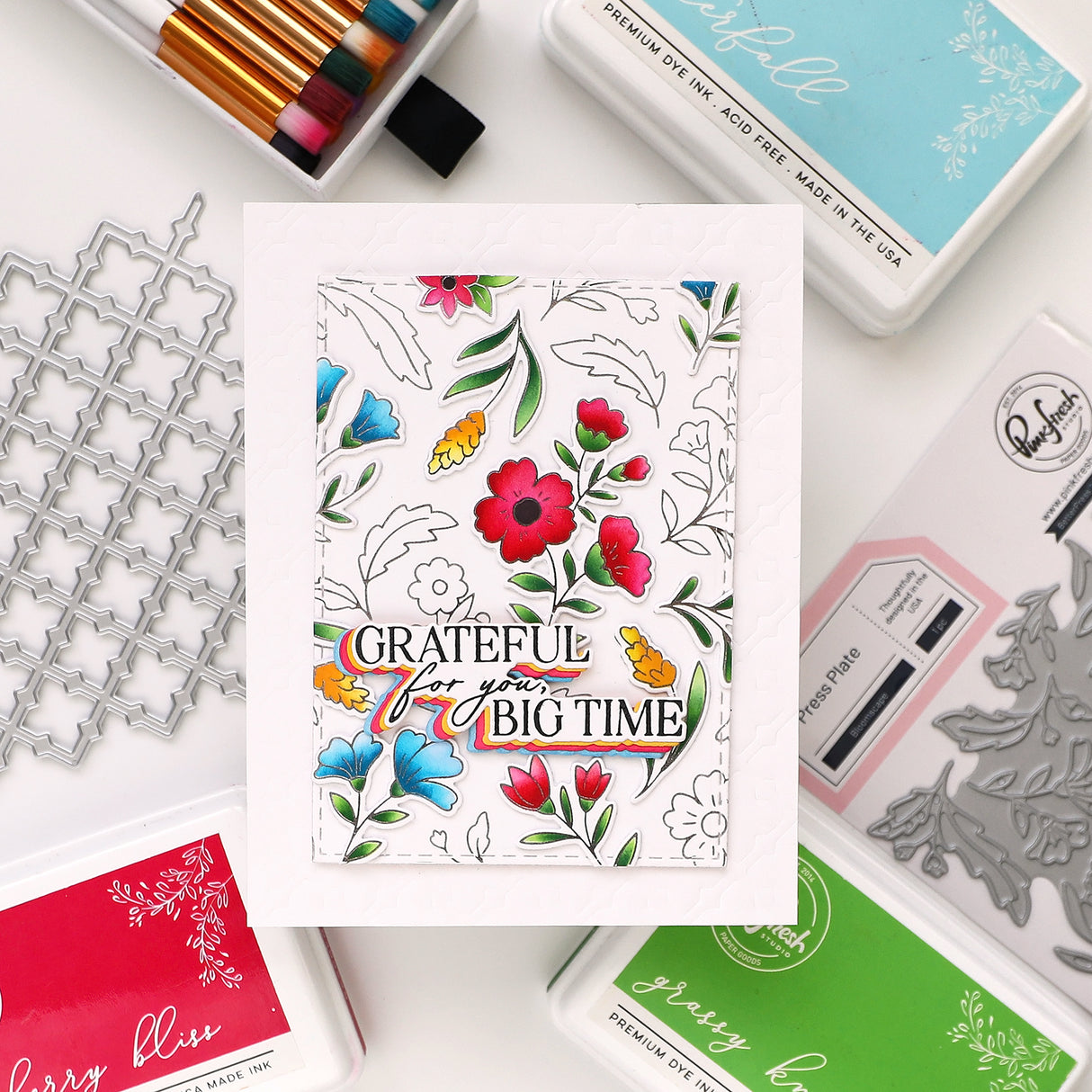 Pinkfresh Studio Trellis coverplate die