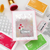 Pinkfresh Studio Bloomscape cling stamp / Die/ Stencil/ Press plate Bundle