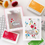 Pinkfresh Studio Bloomscape cling stamp / Die/ Stencil/ Press plate Bundle