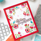 Pinkfresh Studio Bloomscape cling stamp / Die/ Stencil/ Press plate Bundle