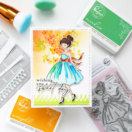 Pinkfresh Studio Couture Grace Stamp, Die & Stencil Bundle