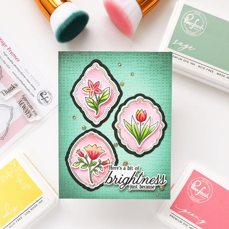 Pinkfresh Studio Cottage Frames Stamp/die/stencil Bundle