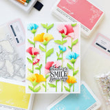 Pinkfresh Studio Petal Mosaic coverplate die/ stencil bundle