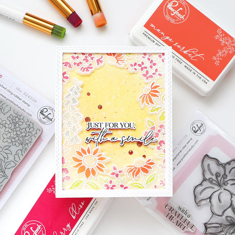 Pinkfresh Studio Bloom & Buds Stamp / Die / Stencil Bundle
