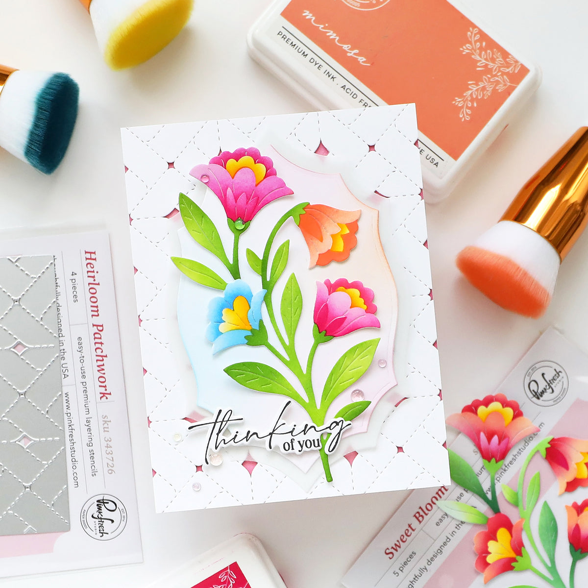 Pinkfresh Studio Sweet Bloom Die Stencil Bundle