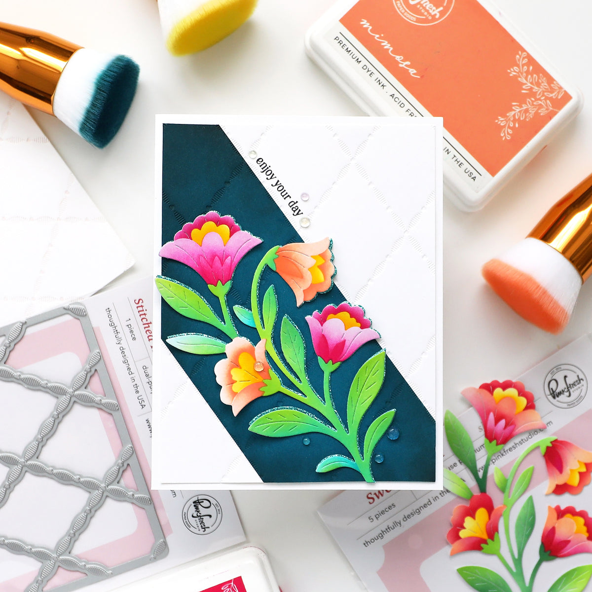 Pinkfresh Studio Sweet Bloom Die Stencil Bundle