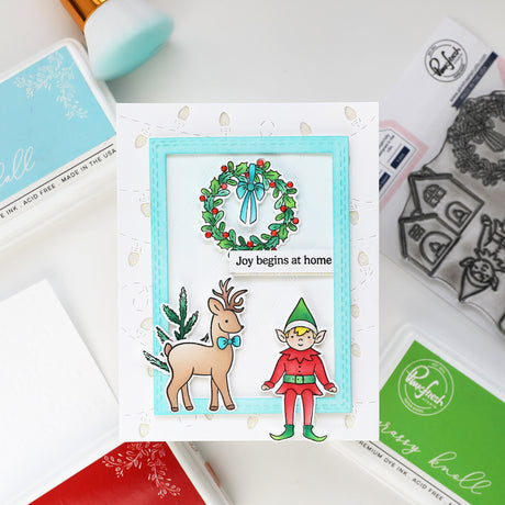 Pinkfresh Studio Whispers of Poinsettia stencil/ Die Bundle