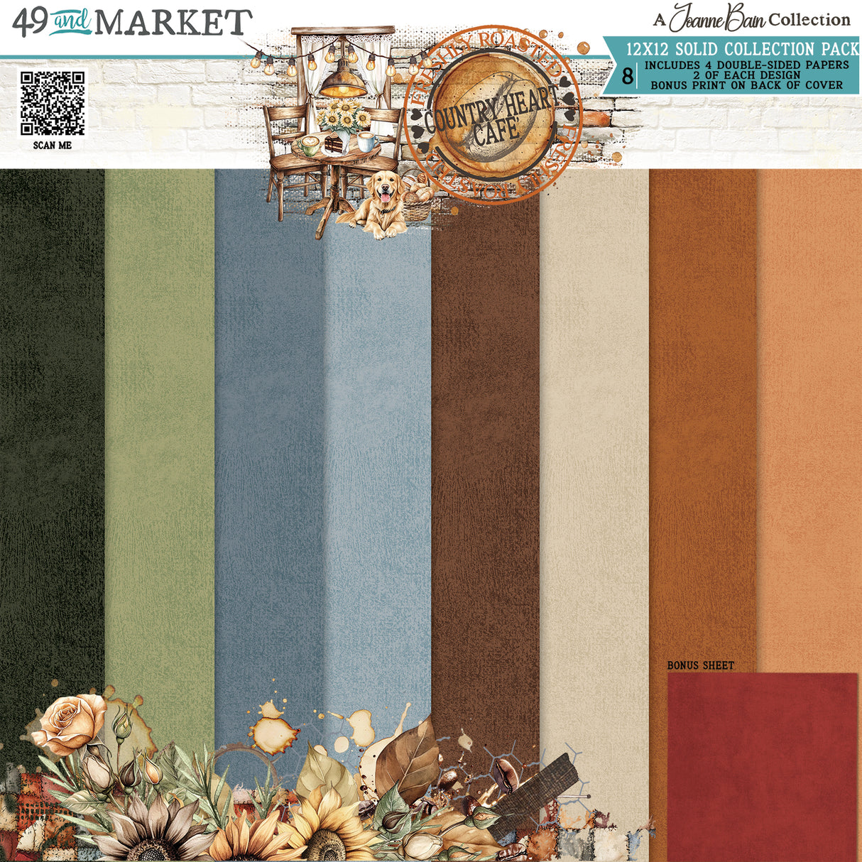 49 & Market Country Heart Cafe 12 x 12 Solids Pack - JCH-36220