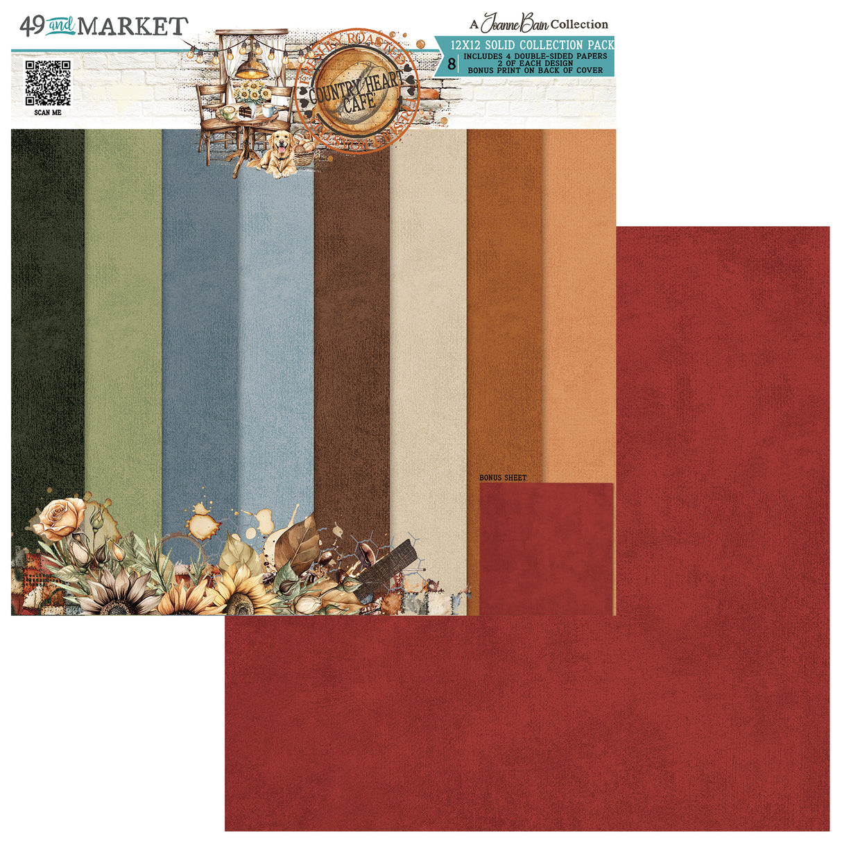 49 & Market Country Heart Cafe 12 x 12 Solids Pack - JCH-36220