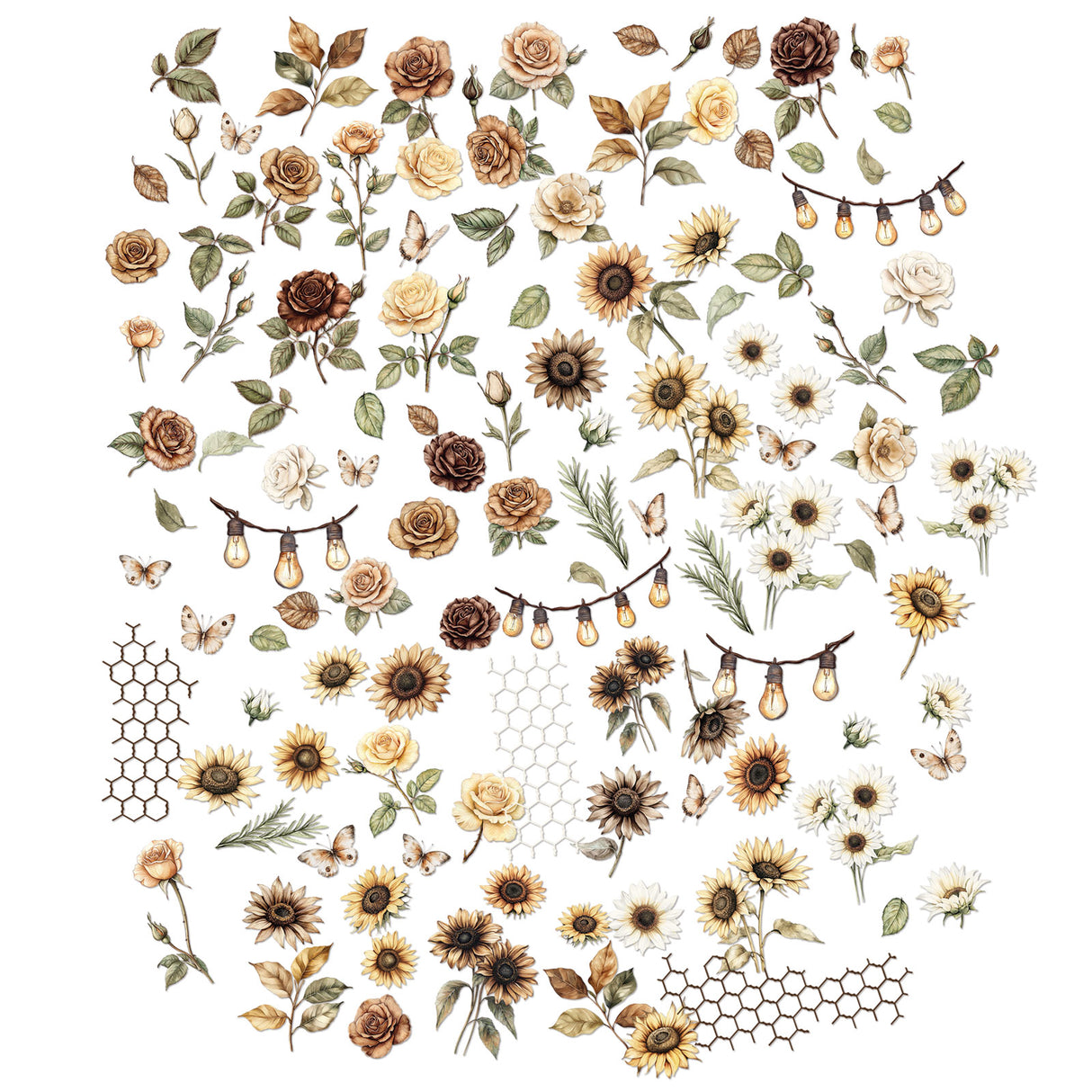 49 & Market Country Heart Cafe Laser Cut Wildflowers - JCH-36381