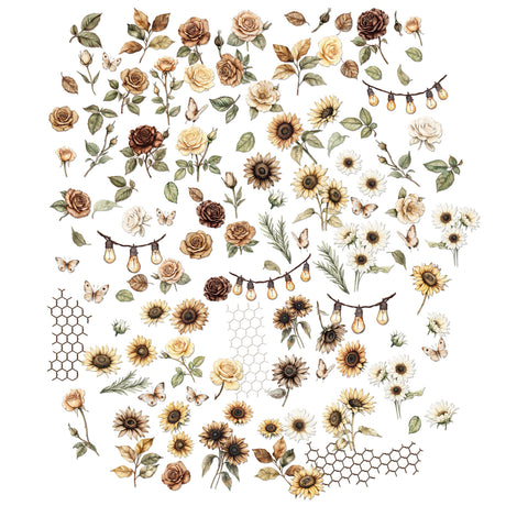 49 & Market Country Heart Cafe Laser Cut Wildflowers - JCH-36381